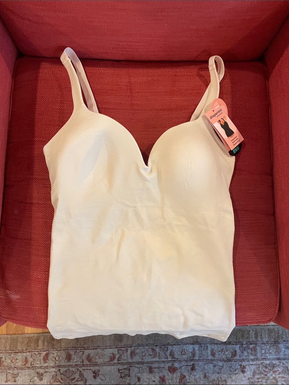 NWT Shapermint Sweetheart Built In Bra Shaper Cami Size L
